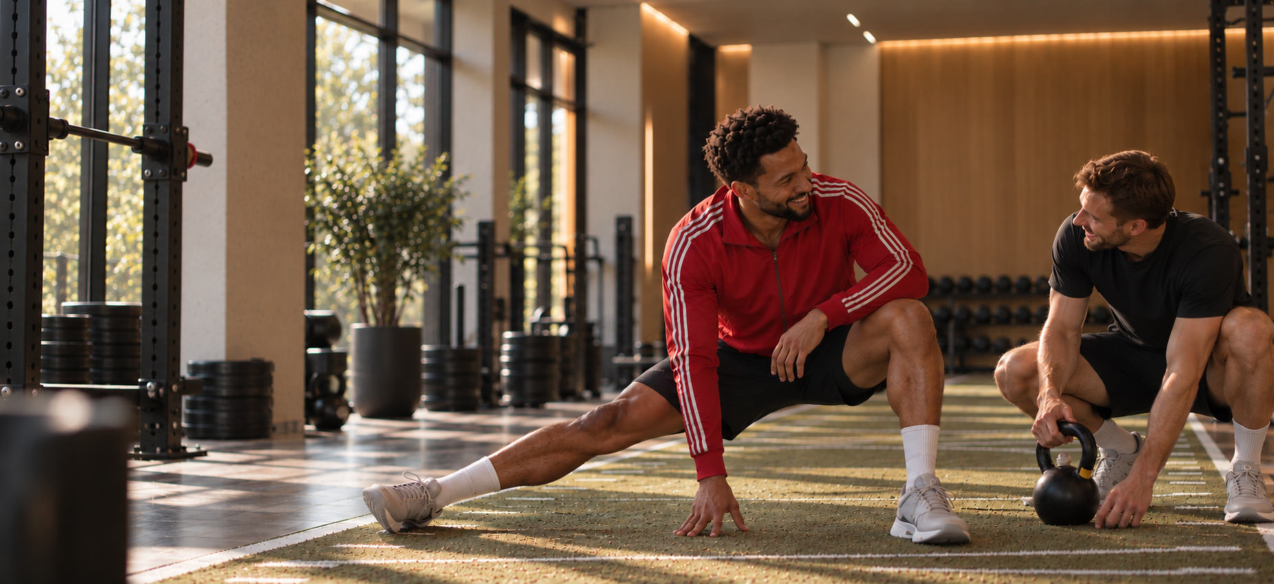 Athletiktraining mit Coach im Studio